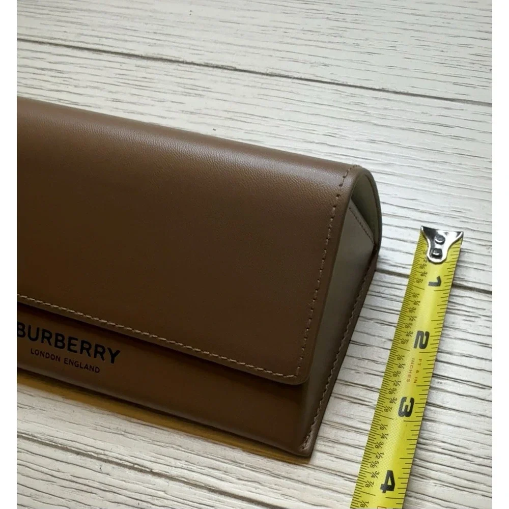 Burberry Camel Brown Leather Eyeglasses Sunglasses *Case Only* W/ New Microfiber